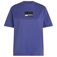 Jeans Karl Lagerfeld Donna T-Shirt con Logo A Maniche Corte Regolari vestibilità Regolare, Blu, L
