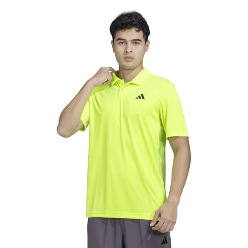 Image of adidas Men's Polyester Geometric Regular Fit Polo Shirt
