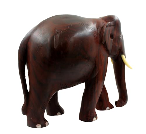 Image of ELEPHANT - WOODEN SHOWPIECE - ROSEWOOD (HANDMADE) (6 INCH)