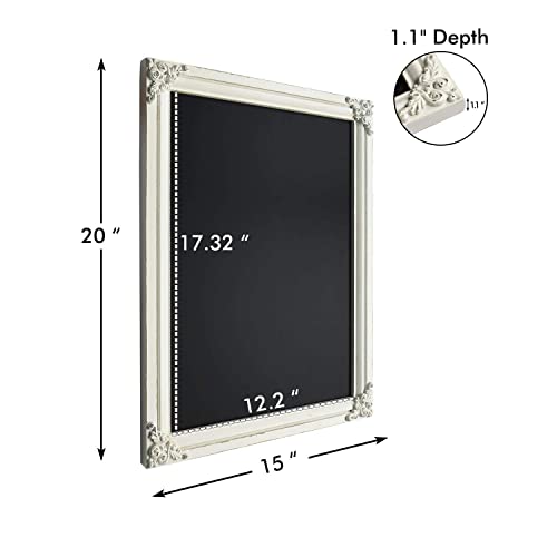 Nikky Home Farmhouse Kitchen Chalkboard Wall Sign Decorative Framed Menu Chalk Board Hanging Display Non-Porous Erasable & Reusable 20" X 15" Rustic Blackboard For Weddings, Birthdays, Restaurant #TOP6