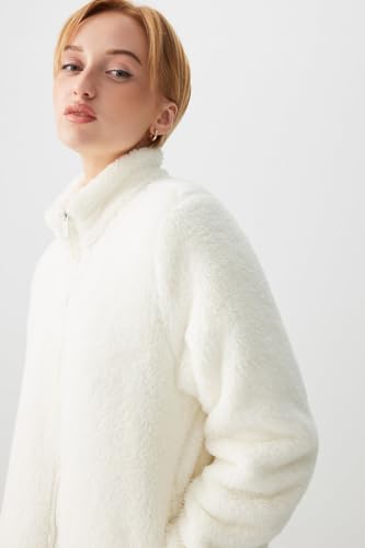 Image of ColorChakra Womens sherpa fur jacket for women superwarm leight weight fabric Plus size sweatshirt M to 5XL