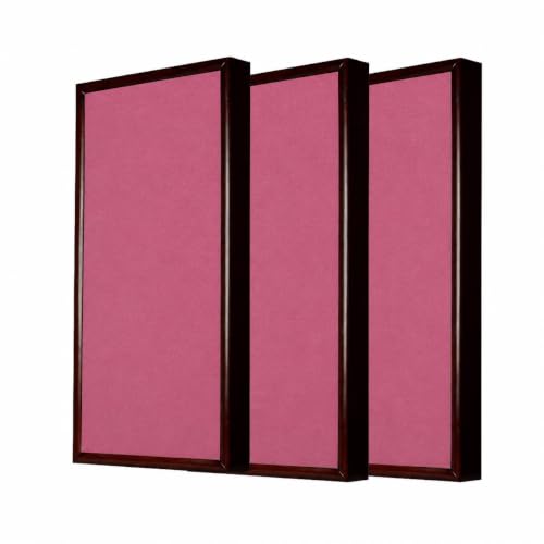 Image of Timber Acoustics Soundproofing Wooden Frame Acoustic Panels, Rockwool Safe 'n' Silent Pro. (WALNUT) [SET OF 3] (Wine, 2'X4'X5 inch)
