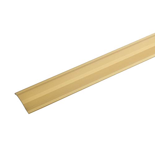 acerto 38236 Perfil de ajuste de altura de aluminio 100cm dorado * 2-16mm * autoadhesivo * perfil de transición para laminado parquet y moqueta | listón de transición perfil para suelo