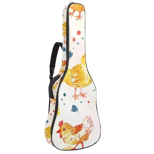 Housse guitare acoustique Funny Little Chicken élégante pour musiciens nomades urbains