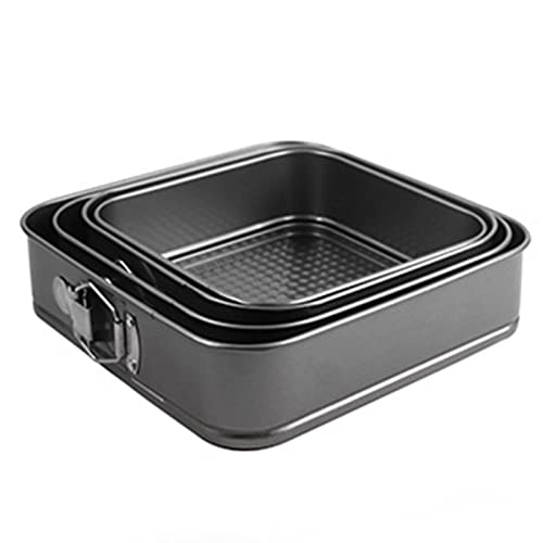 Kiskick Springform Baking Pans Square Cake Mold With Buckle Non-Stick Cake Pans Removable Bottom 4 Sizes 22Cm #TOP5