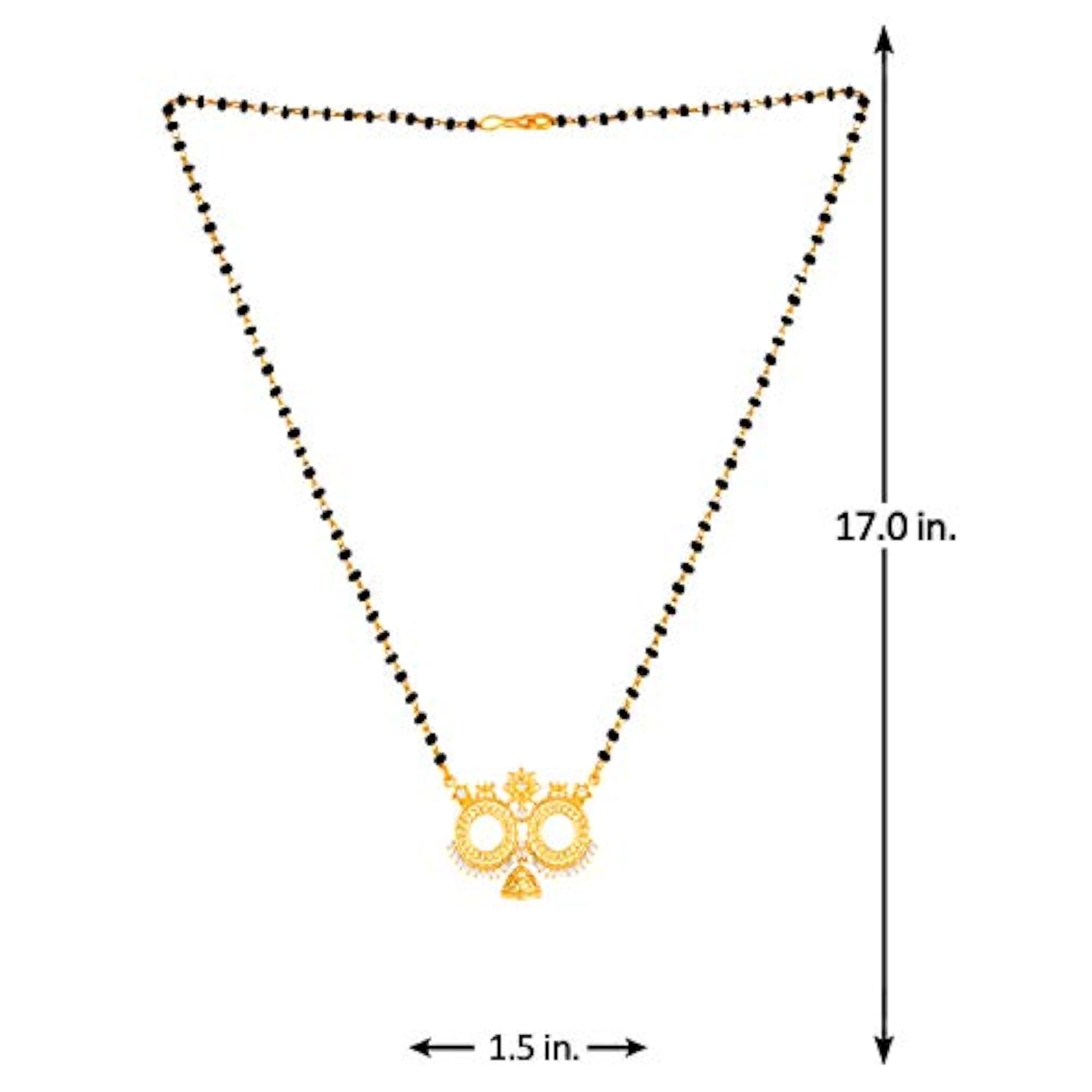 Mayur Floral Inspired Motifs Mangalsutra, Elegant Design