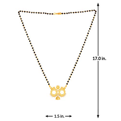 Mayur Floral Inspired Motifs Mangalsutra, Elegant Design