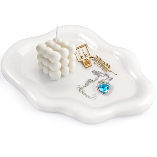 Bandeja Joyas en Forma de Nube, Bandeja para Joyas Cerámica Decorativas Nube Baratija Plato, para Collares para el día de la Madre, día de Acción de Gracias, Regalo de Cumpleaños para Mujeres Bandeja Joyas en Forma de Nube, Bandeja para Joyas Cerámica Decorativas Nube Baratija Plato, para Collares para el día de la Madre, día de Acción de Gracias, Regalo de Cumpleaños para Mujeres