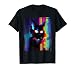 Glitch Psychedelic Weirdcore Cat Vaporwave Trippy T-Shirt