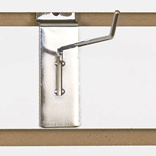 Slatwall Wire Hooks in Chrome 6 Long x 0.125 Dia Inches - Set of 10