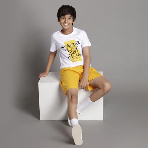 Image of T2F Boys Cotton Printed Regular Fit T-Shirt and Shorts Clothing Set (Pack of 3)