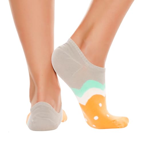 Image of Benefeet Sox Cute No Show Socks for Women Low Cut Socks for Girls Liner Invisible Socks Cotton Flat Boat Loafer Socks