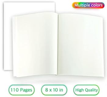 Paperback Krisp® Blank Book for Writing and Drawing - White Cover Minimalist Journal for Kids and Adults (New) Book