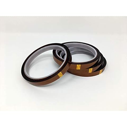 4 Rolls of Ink Experts 10mm x 30m Heat Resistant Polymide Tape for Sublimation and Vinyl Applications Cover