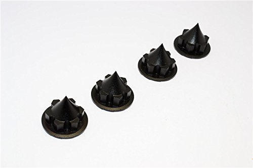 Aluminum 22mm Wheel Cone Locker for Traxxas 1:5 X Maxx 6S / X Maxx 8S / XRT 8S / 1:6 Funco Pro Scale Sand Car Upgrades - 4Pc Set Black