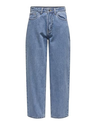 Abbinabili in diversi modi ONLY Onlemily HW Mom Crop DNM BF Mae443, Media Blu Denim, 33W x 30L