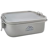 Campura Titan Brotdose 800ml - Ultraleicht (178g), robust & rostfrei, Lunchbox auslaufsicher Metall - Ideal für Outdoor, Camping, Picnic & Alltag
