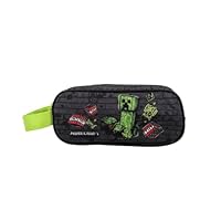 mybagstory - Trousse Scolaire Minecraft – Trousse Enfant garçon 1 Compartiment – 20 x 9 x 7 cm – Fermeture zippée