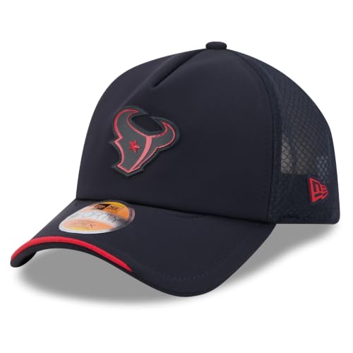 New Era Men's Navy Houston Texans 2026 Sideline Apex 9FORTY Adjustable Trucker Hat