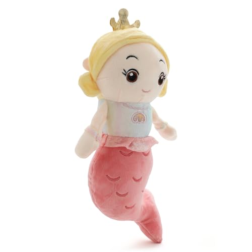 Image of Pink Mermaid Soft Plush Toy for Kids 35CM | Cute Stuffed Mermaid Doll | Hug-Friendly Soft Toy for Babies, Todlers & Children | Washable, Lightweight, Safe Gift for Girls & Boys