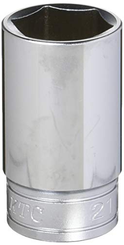 KTC Nepros B3M-21 3/8in Semi-Deep Socket 21mm Hex Metal Japan