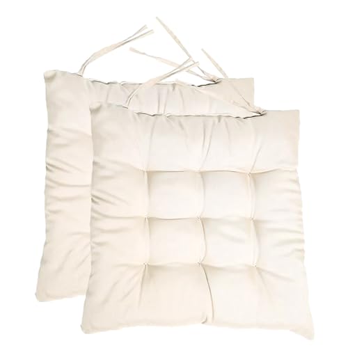 2 Almofadas De Cadeira Assento Futton 40x40(Bege)