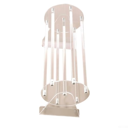 Pumixiy Soporte giratorio acrílico y soporte de exhibición para diadema, organizador de pared de 360 grados para pinzas de garras, almacenamiento transparente para accesorios para el cabello y