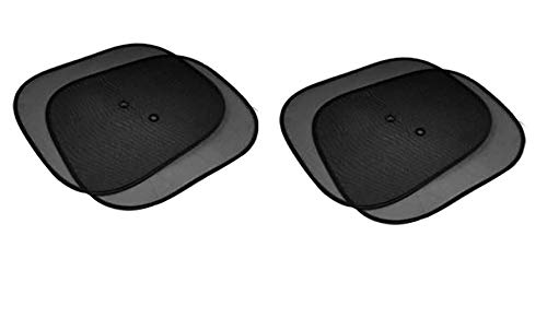 AUTONEST Car Side Window Sunshades Stick On Sun Shade (Set of 4) (Black) for Hyundai Venue