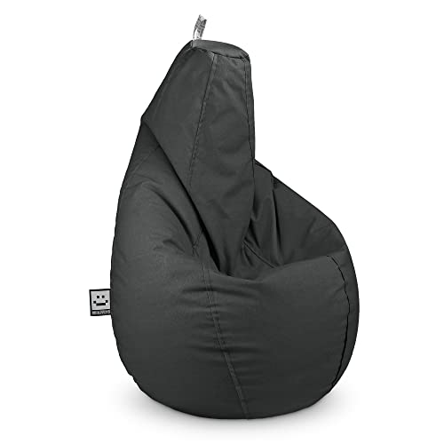 HAPPERS Puff Pera Naylim Mate Gris XL para Exterior e Interior