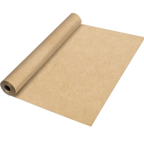 KEOHOLI 4 x 100 Ft Biodegradable Paper Weed Blocker Grass Barrier Landscape Paper Heavy Duty Biodegradable Paper Fabric for Garden Bed Grass Block (4x100 Ft)