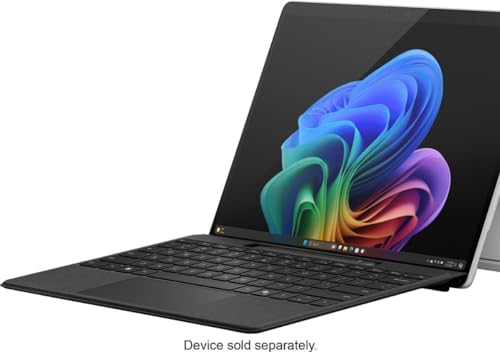 Microsoft Surface Pro Flex Keyboard with Pen Storage Alcantara Keyboard for Surface Pro Copilot+ (11th Edition), Pro 9 and 8, Windows 11 Copilot+ PC, Black