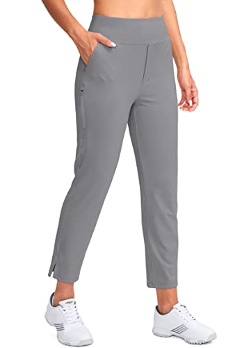 Image of YYV Women's Golf Pants High Waist Stretch Ankle Pants with Pockets