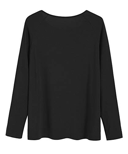 Latuza Women's Viscose Pajamas Top Long Sleeves Sleep Shirt2