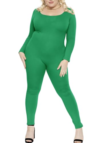 Image of STRETCH IS COMFORT Womens Plus Size Tank Unitard Athletic Rompers For Women