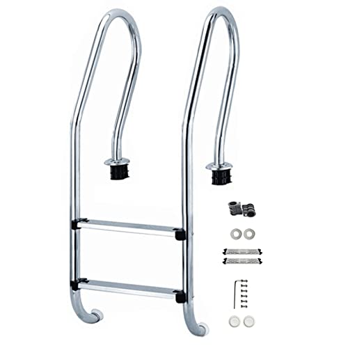 Escalera para piscina con 2 peldaños antideslizantes y capacidad 200kg miniatura 1