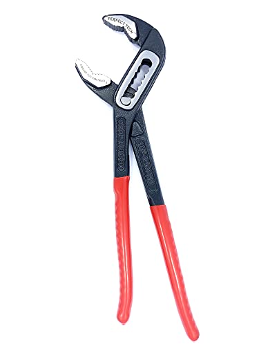Image of PERFECT TECH 10 Inch Water Pump Plier | Sturdy Insulated Steel Groove Plier /Monkey Plier /Slip Joint /Drop Forged | Box Type Rubber Grip | Heavy Duty Build | Strong Jaw Force | Original Long Lasting