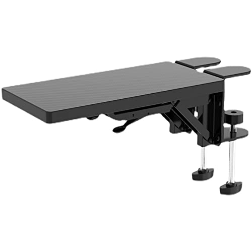 Reposabrazos de Escritorio, Bandeja Extensora de Escritorio, Reposamuñecas con Brazo de Montaje en Mesa, Soporte de Codo Plegable para Oficina y Hogar