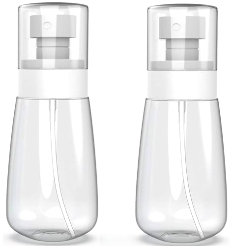 Image of TOSERSPBE Empty Fine Mist Spray Bottle Travel Refillable Perfume Container Small Cosmetic Plastic Bottle for Face Hair Makeup 2 Pack