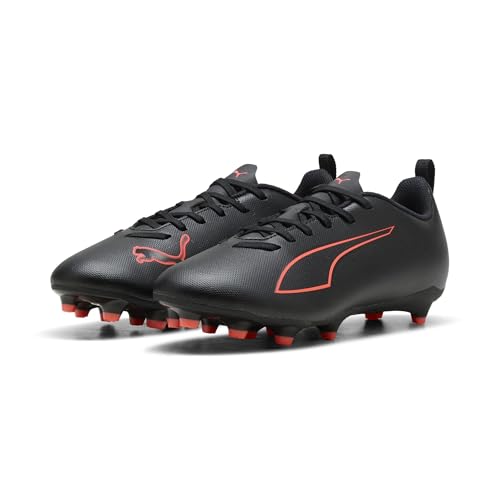 PUMA Scarpe da Calcio Ultra 6 Play FG/AG JR, Colore Nero e Rosso, Misura 38, Puma Nero PUMA Rosso, 38.5 EU