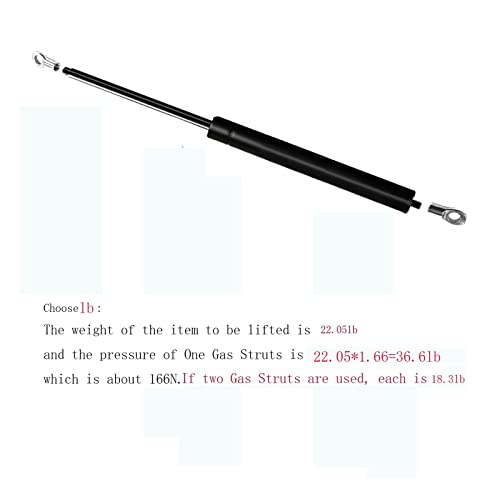 50.8Cm 680N Home 20Inch 150Lb Gas Struts Shocks Gas Shock Lift Supports Lid Support Gas Spring Suit For Trap Door Hinges Bed Large Outdoor Box Lid Trap Door A Set Of 2 With L Mounts #TOP3