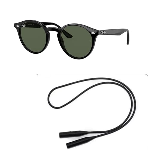 Ray-Ban RB2180 Sunglasses Bundle: RB 2180 601/71 Black Dark Green and Universal Anti-slip Silicone Leash2