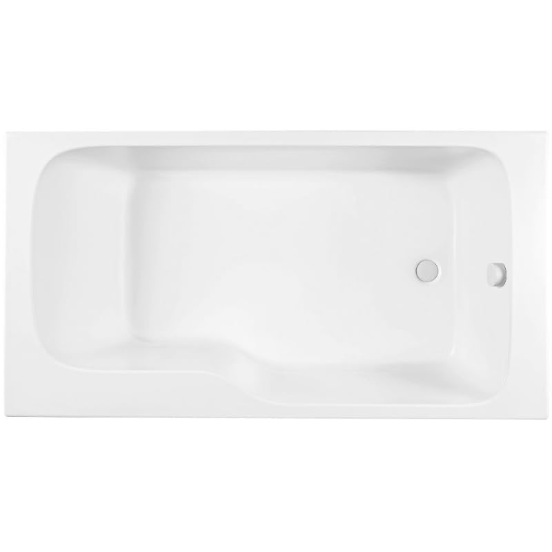 Baignoire bain douche JACOB DELAFON Malice antidérapante, version droite 170x90 cm Blanc mat