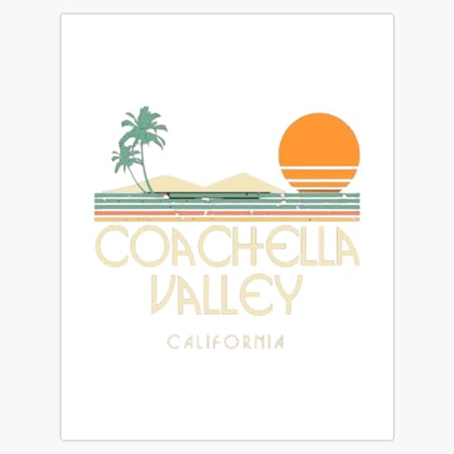 Coachella Valley California Window Water Bottle Bumper Sticker Decal 5"