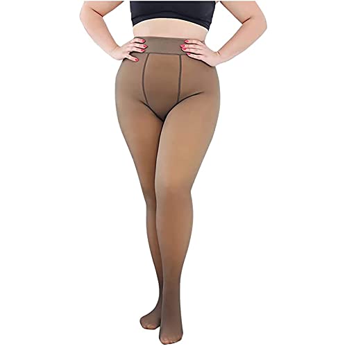 Swiusd Women's Plus Size Leggings Thermal Pantyhose Tights High Elastic Opaque Tights Winter Warm Elastic Fleece Lined Pants