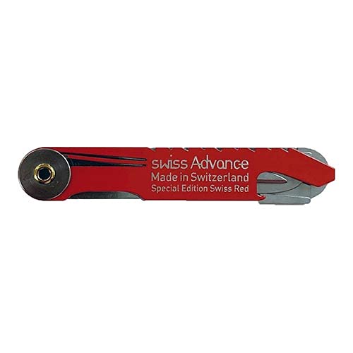 Swiss Advance CRONO N5 Taschenmesser Rot I Multitool-Messer mit Flaschenöffner I platzsparendes Outdoor Messer aus 5 Teilen I Survival Messer Cover