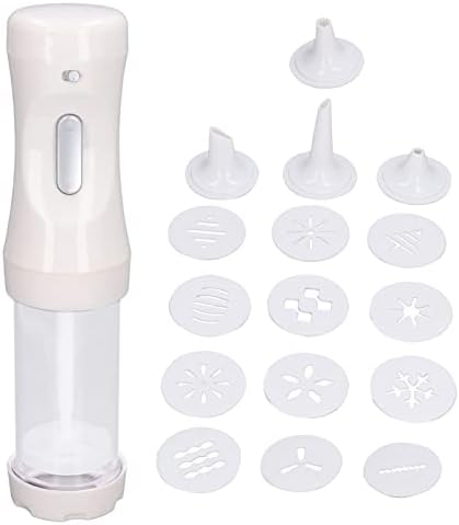 Electric Cookie Press Gun, DIY Cookies Maker Set with 9 Cookies Discs and 1 Icing Tip, Spritz Cookie Press Cake Decoration for Baking Biscuit Maker
