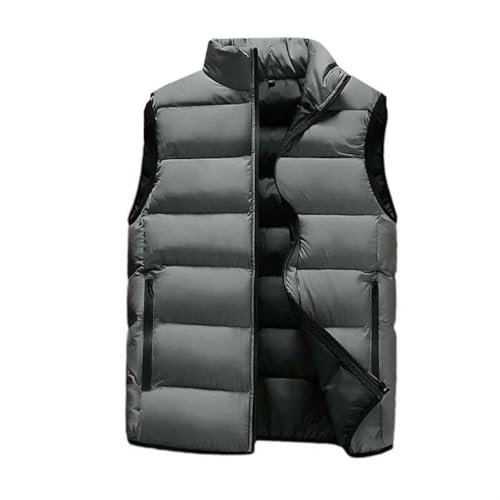 Chaqueta casual para hombre de algodón cálido chaleco grueso sin mangas para invierno JXQXHCFS 2