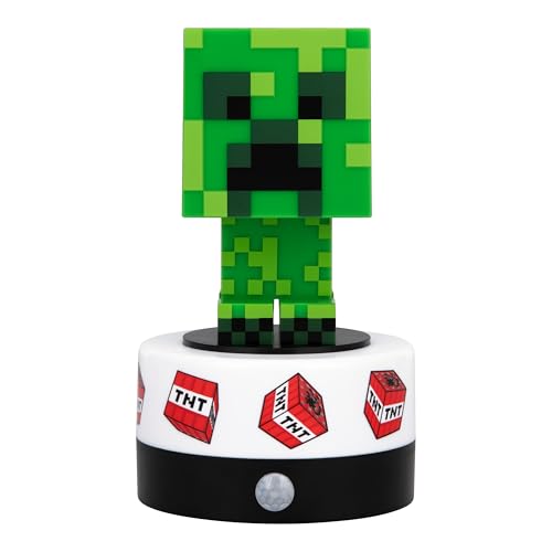 Paladone Minecraft Creeper - Luce notturna con sensore di movimento, lampada a LED con licenza ufficiale e allarme di sicurezza, per camera dei bambini, adolescenti, casa, regalo per giocatori