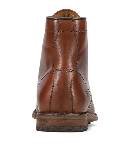 Image of Frye Tyler Lace Up Boots for Men Crafted from Soft Vintage Leather with Blake Construction, Burnished Toe and Heel, and Rubber Inserts on Leather Soles - 5 inch Shaft Height
