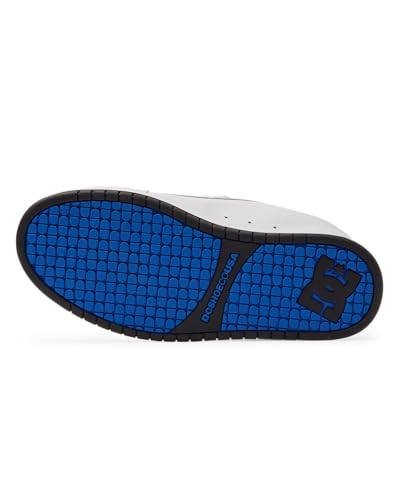DC Shoes DC Shoes Men's Court Graffik Skateboard Shoes, White Grey Blue, 7.5 Men